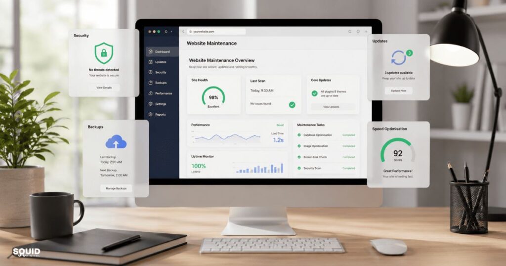 2 website maintenance components visual squid digital agency sydney