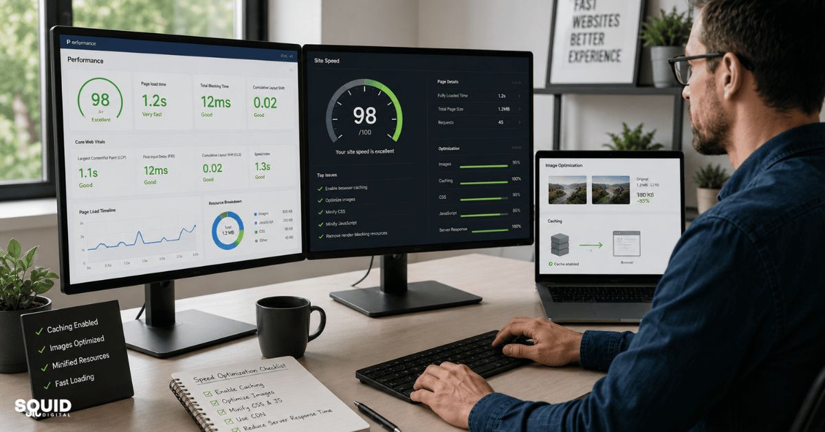Proven Web Speed Optimisation Methods to Improve Performance 3 Professional performing web speed optimisation and website performance analysis