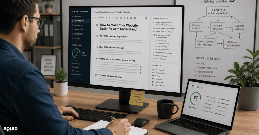 Simple Yet Powerful Tips to Help AI Understand Your Website 3 Content optimisation process designed to help AI understand your website